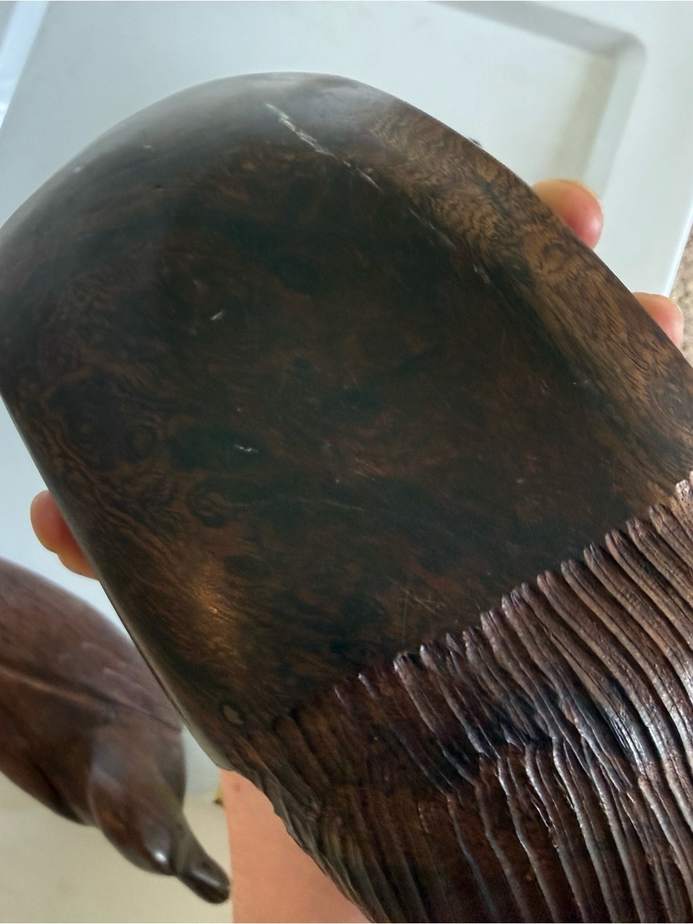 Hand-Carved Wooden Duck Décor - Brown - Picture 8 of 8